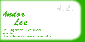 andor lee business card
